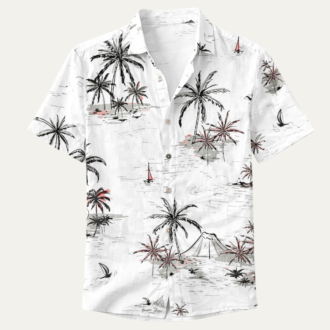 Freja Andersen | Herre klassisk Tropical Coconut mønster Hawaiian Beach skjorte