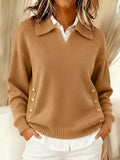 Vynette™ | V-hals sweater med krave