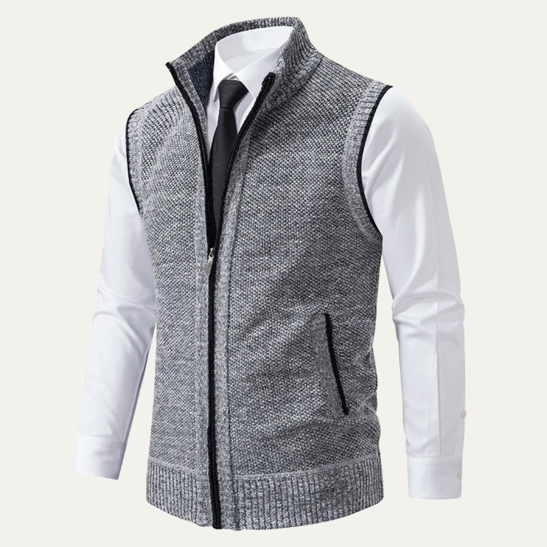 Freja Andersen | Herre business afslappet strik Zip Up Vest