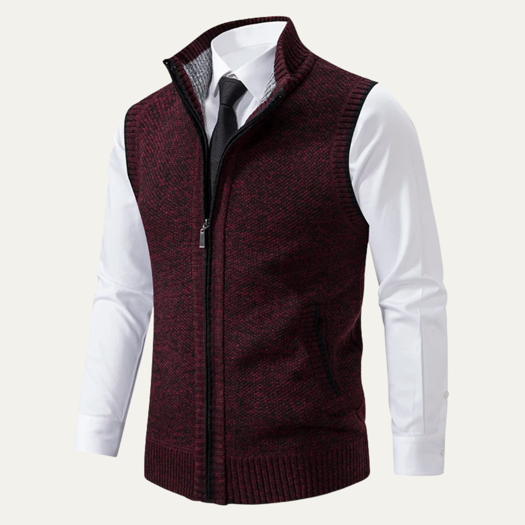 Freja Andersen | Herre business afslappet strik Zip Up Vest