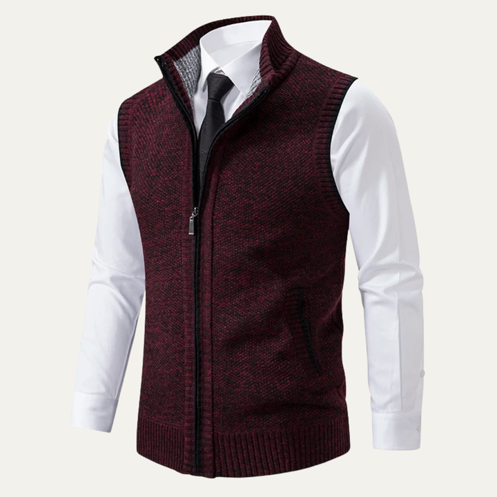 Freja Andersen | Herre business afslappet strik Zip Up Vest