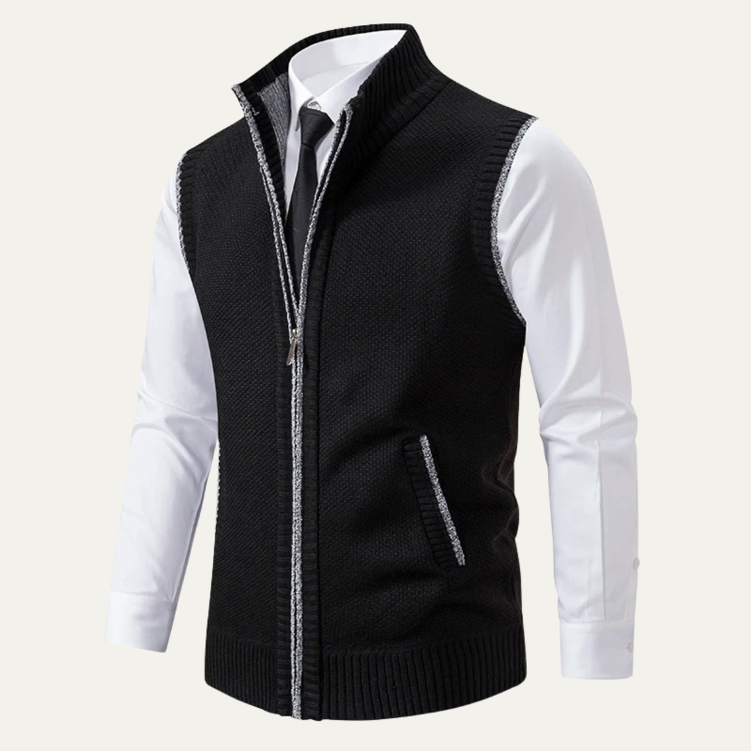 Freja Andersen | Herre business afslappet strik Zip Up Vest
