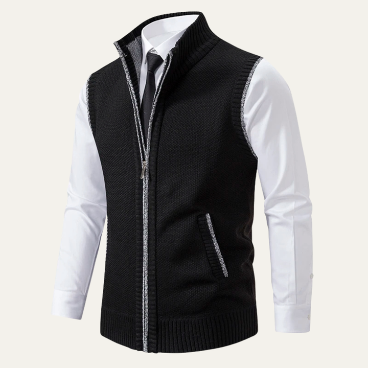 Freja Andersen | Herre business afslappet strik Zip Up Vest
