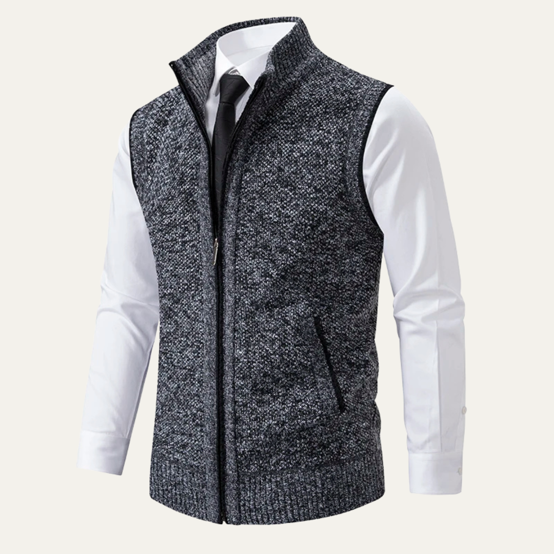 Freja Andersen | Herre business afslappet strik Zip Up Vest