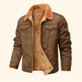 Freja Andersen | Herre Shearling vintage læder jakke