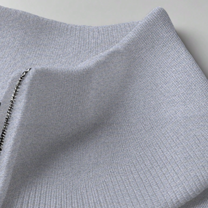 Brookline Ridge herre klassisk Mock Neck halv lynlås kashmir trøje