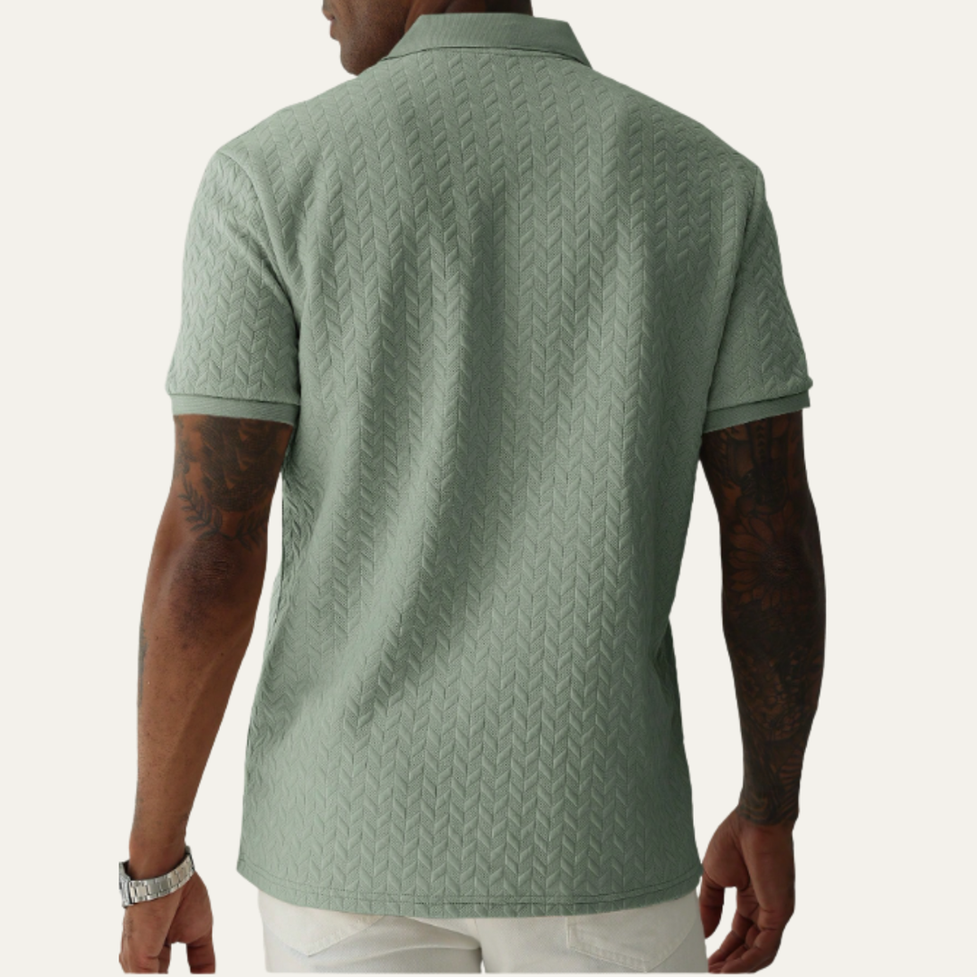 Oakridge Hill herre klassisk tekstureret sommer poloshirt