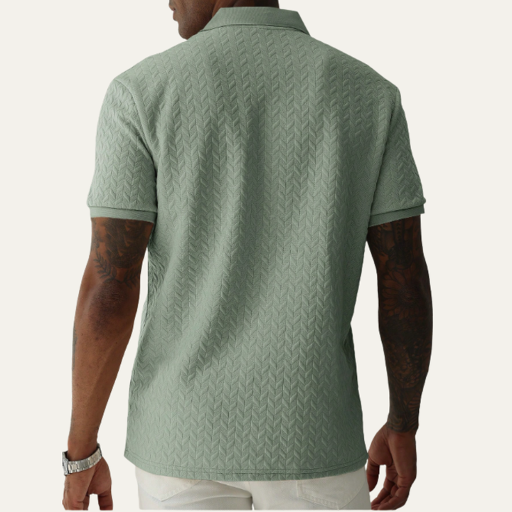 Oakridge Hill herre klassisk tekstureret sommer poloshirt