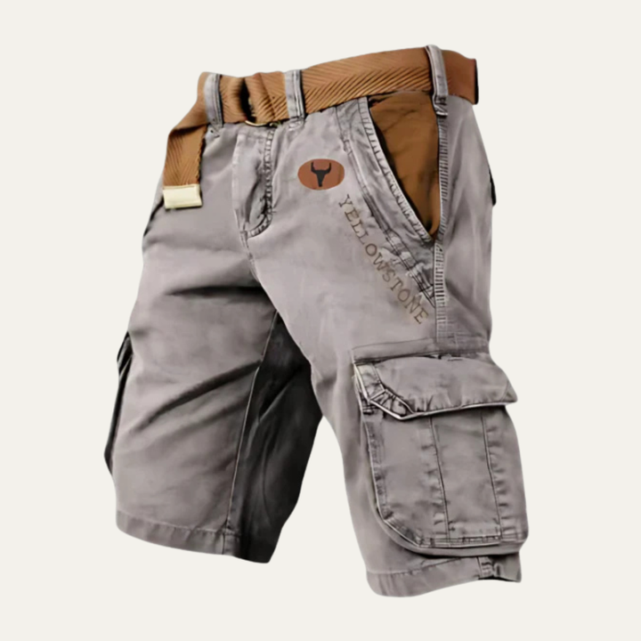 Freja Andersen | Herre Multi Pocket taktisk cargo shorts med bælte