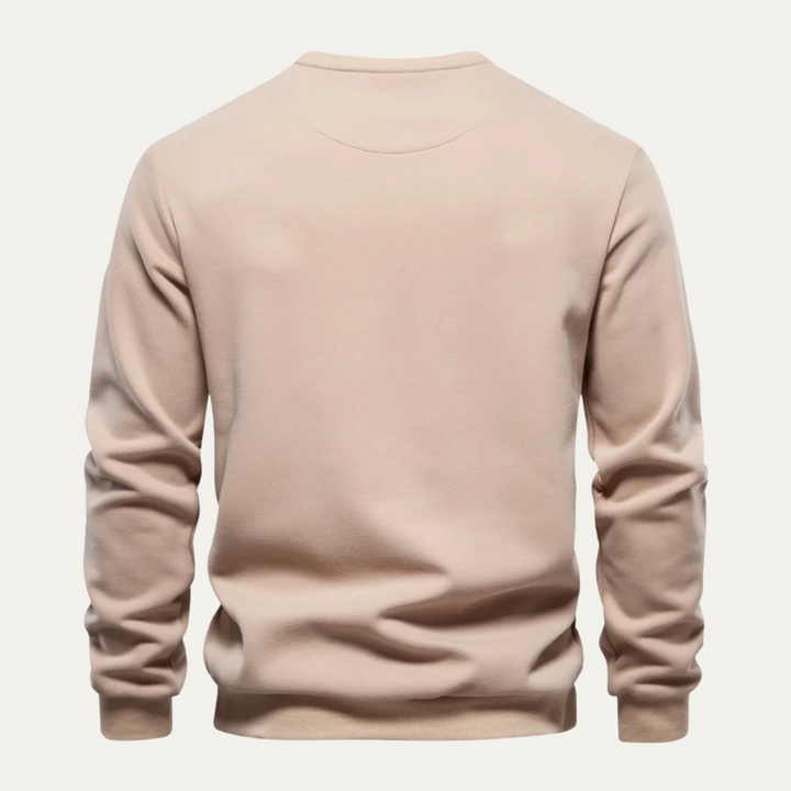 Freja Andersen | Herre afslappet rund hals trøje med Chest Pocket