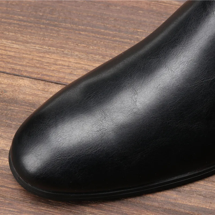 Agrigento | Herre Chelsea læder Ankle støvler med Elastic Side Panels