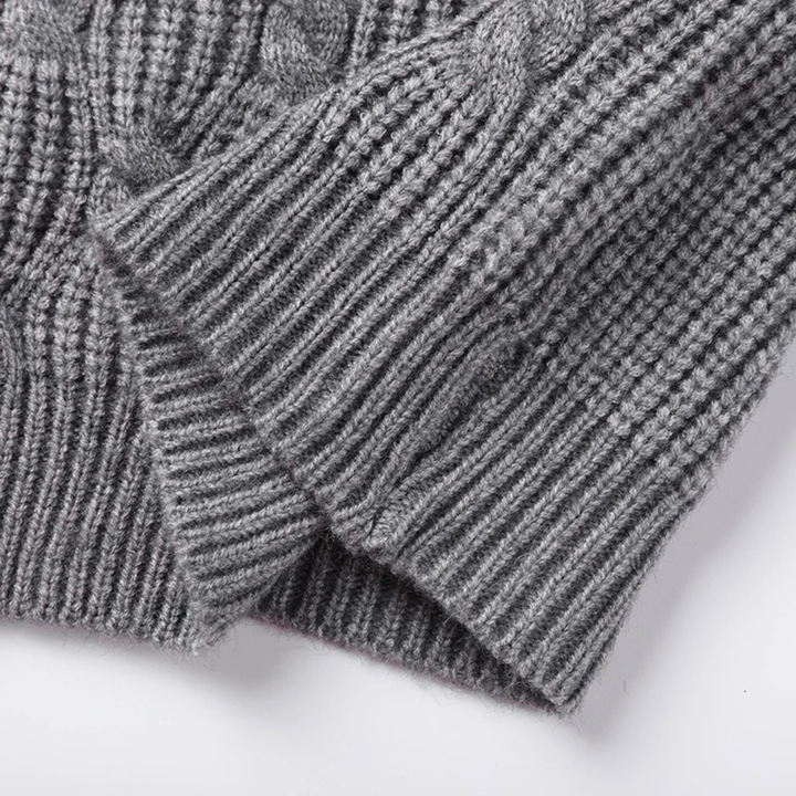 Freja Andersen | Herre varm tekstureret strikket V-hals Vest