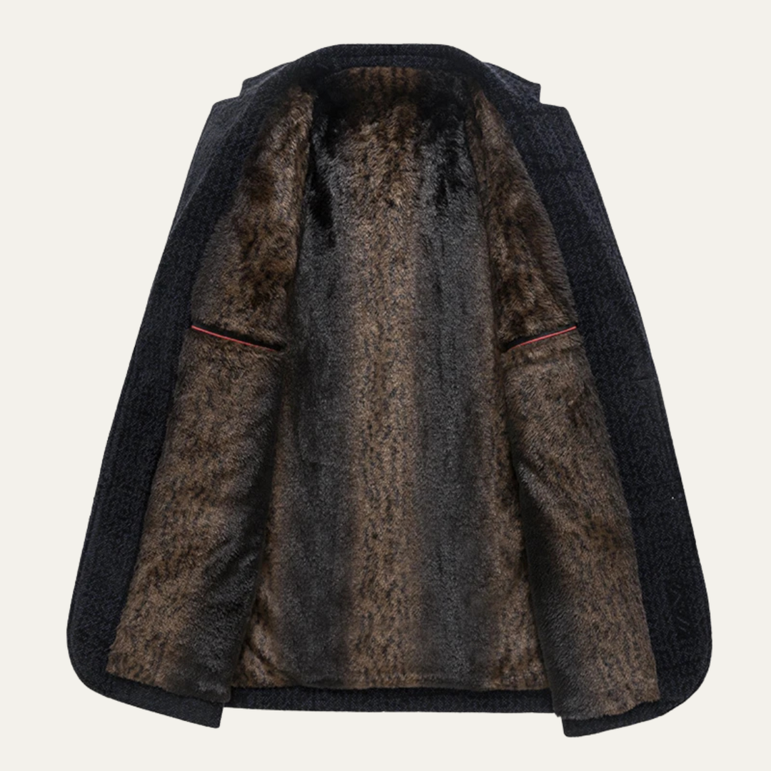 Freja Andersen | Herre business chenille varm Fur Lined blazer