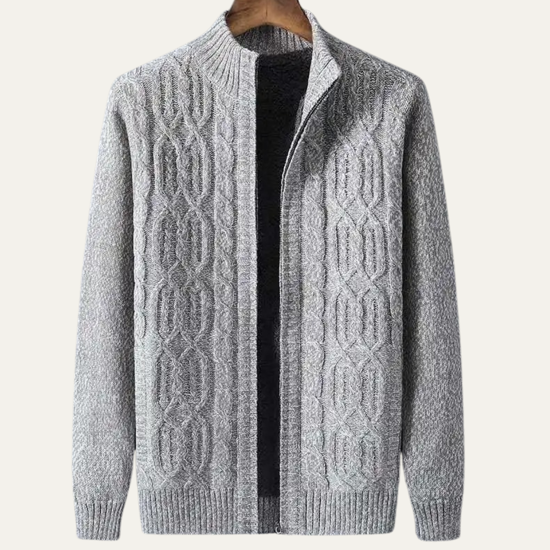 Bellwood | Herre uld Fleece vinter Zip cardigan