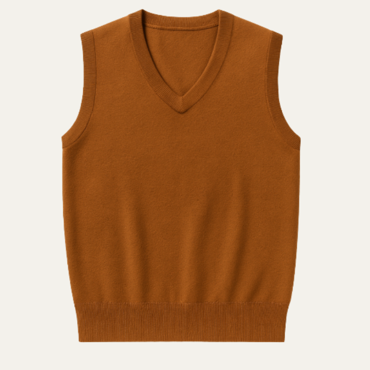 Freja Andersen | Herre blød Anti Pilling V-hals strikket Vest