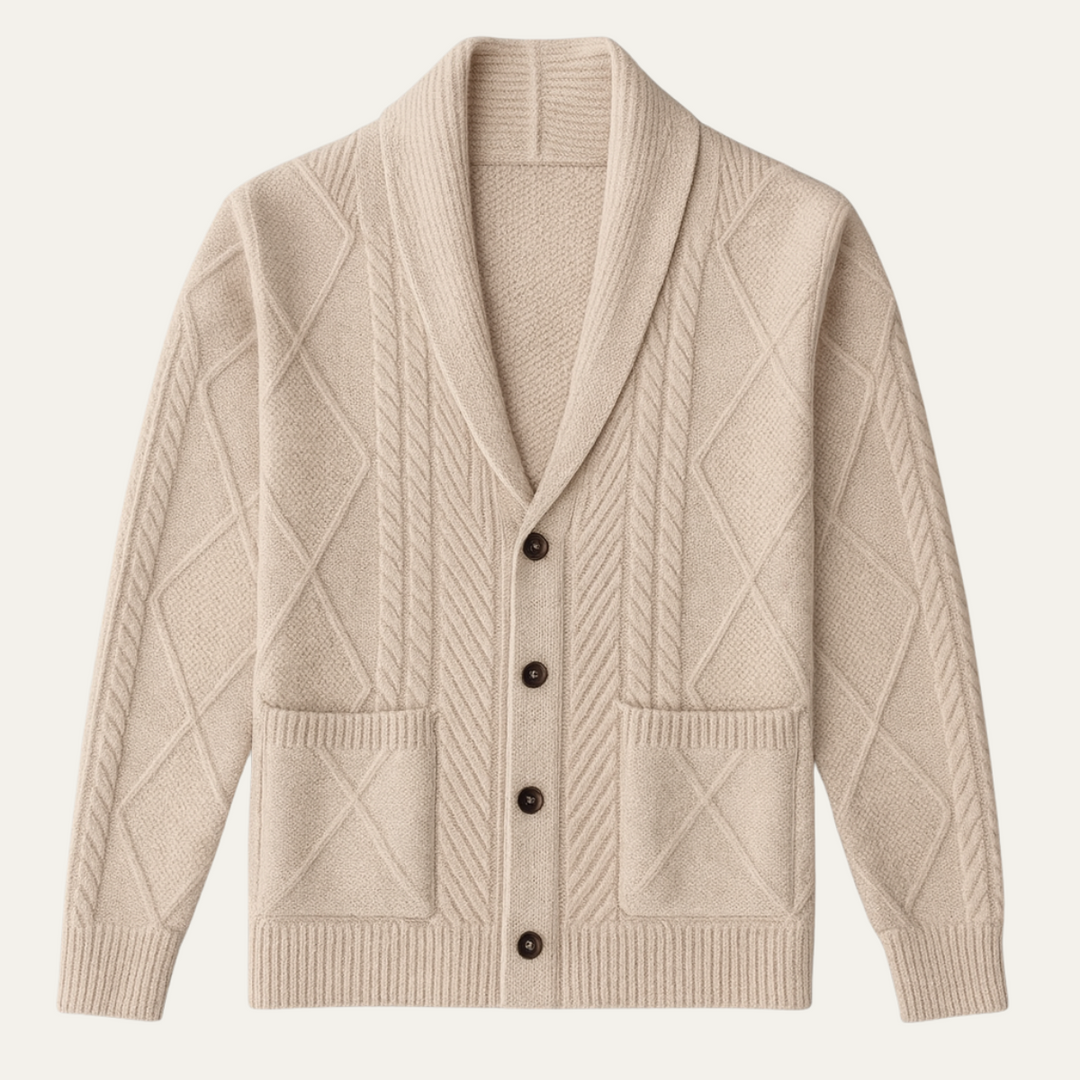 Freja Andersen | Herre luksus kashmir knap cardigan