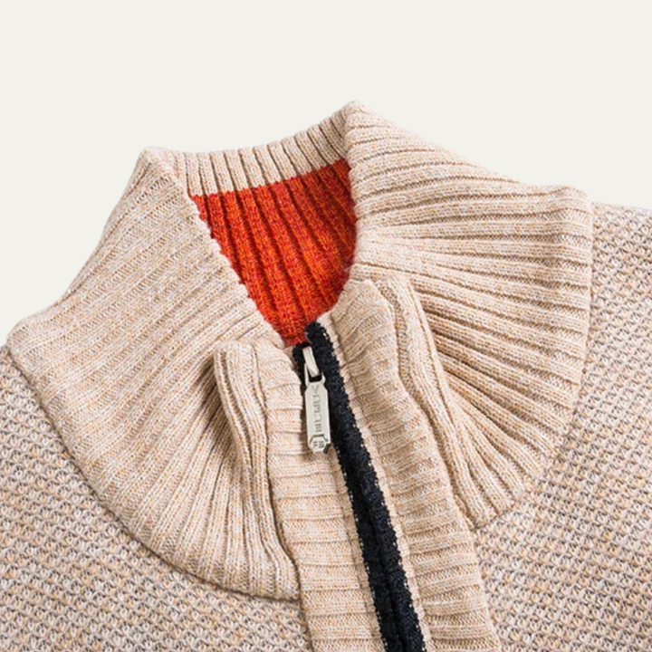 Cala Luna herre stående krave strik Zip cardigan
