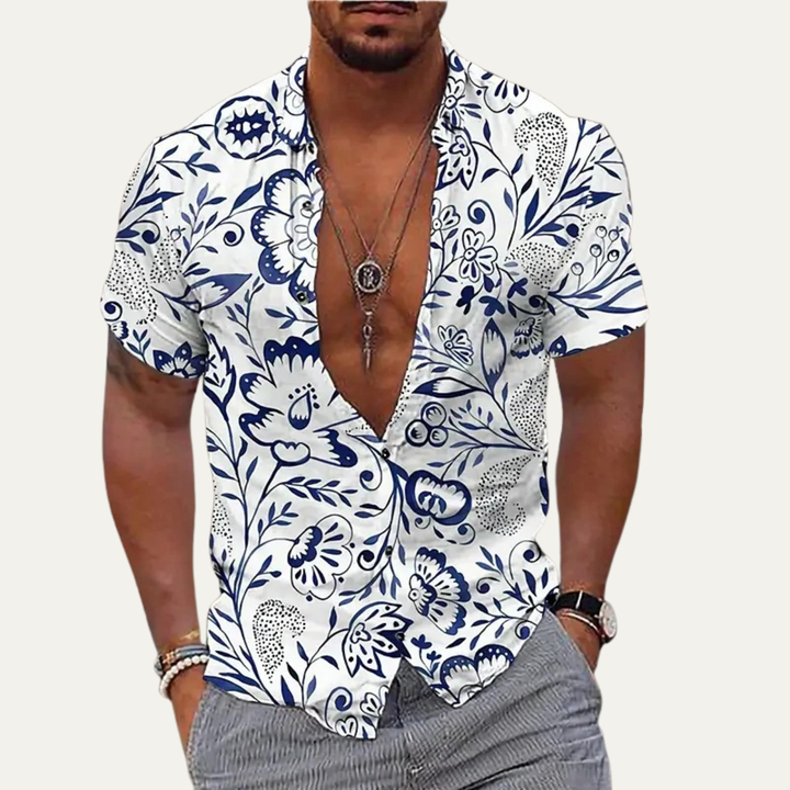 Glencrest Park herre Timeless Tropical Coconut mønster Hawaiian Beach skjorte