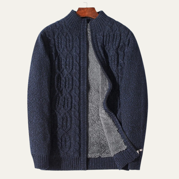 Bellwood | Herre uld Fleece vinter Zip cardigan