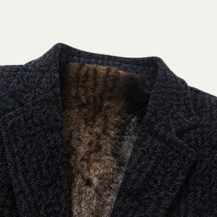 Freja Andersen | Herre business chenille varm Fur Lined blazer