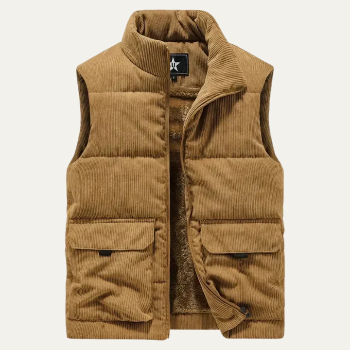 Freja Andersen | Herre fløjl varm Padded puffer Vest
