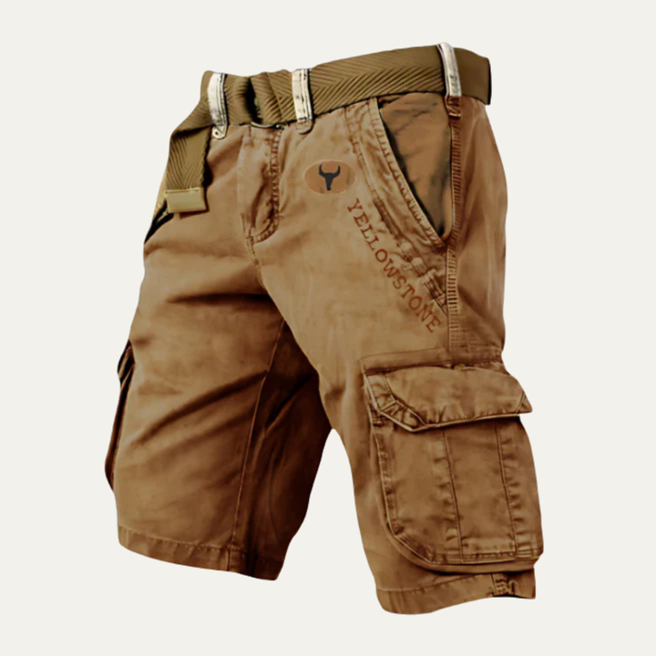 Freja Andersen | Herre Multi Pocket taktisk cargo shorts med bælte
