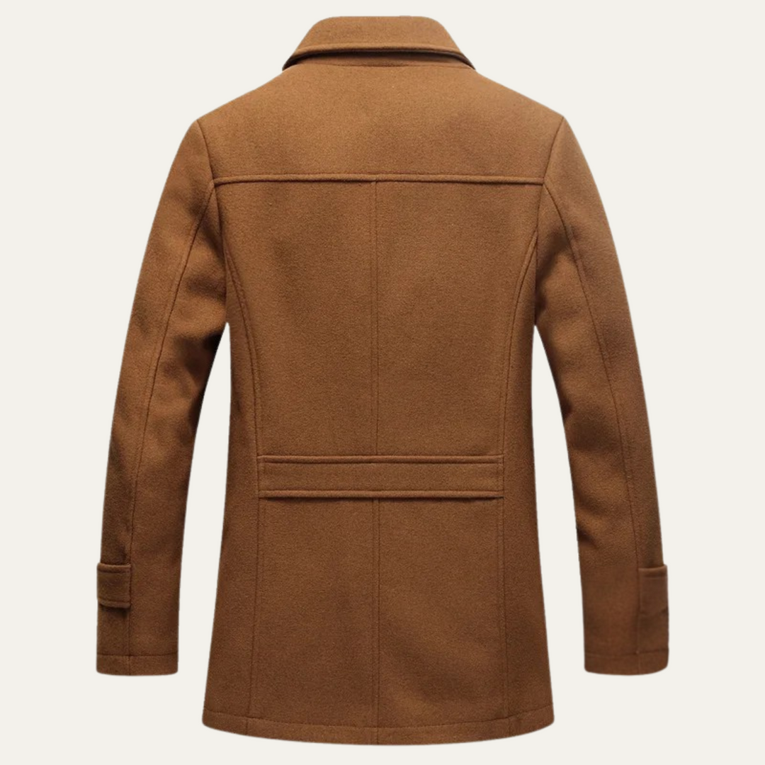 Freja Andersen | Herre uldblanding trenchcoat med quiltet Lining