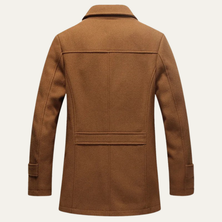 Freja Andersen | Herre uldblanding trenchcoat med quiltet Lining