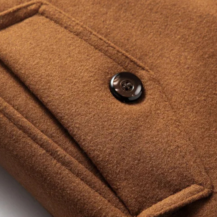 Freja Andersen | Herre uldblanding trenchcoat med quiltet Lining