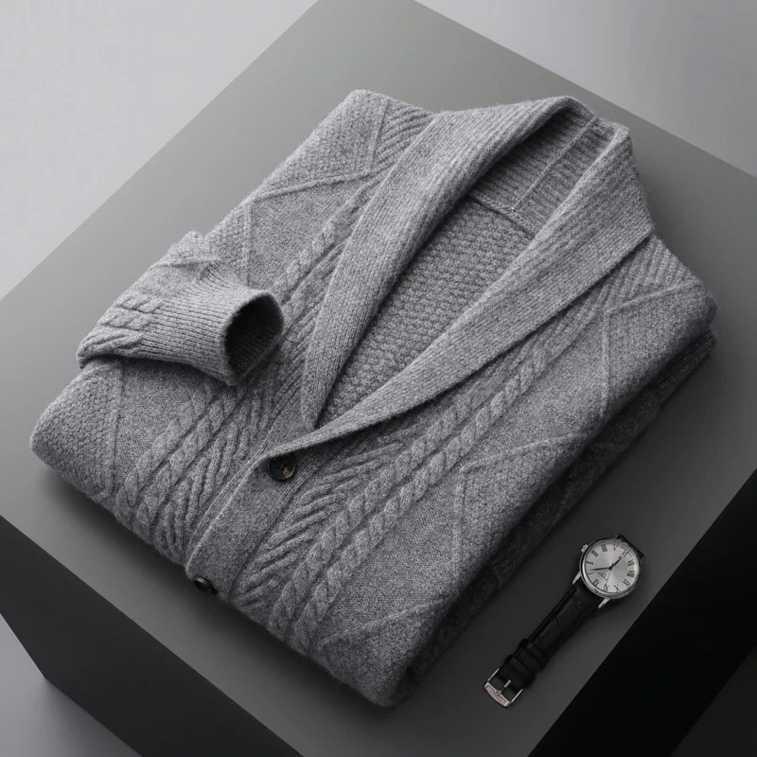 Freja Andersen | Herre luksus kashmir knap cardigan