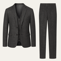 Freja Andersen | Herre tweed tredelt jakkesæt | smal pasform sildeben jakke, Vest & bukser