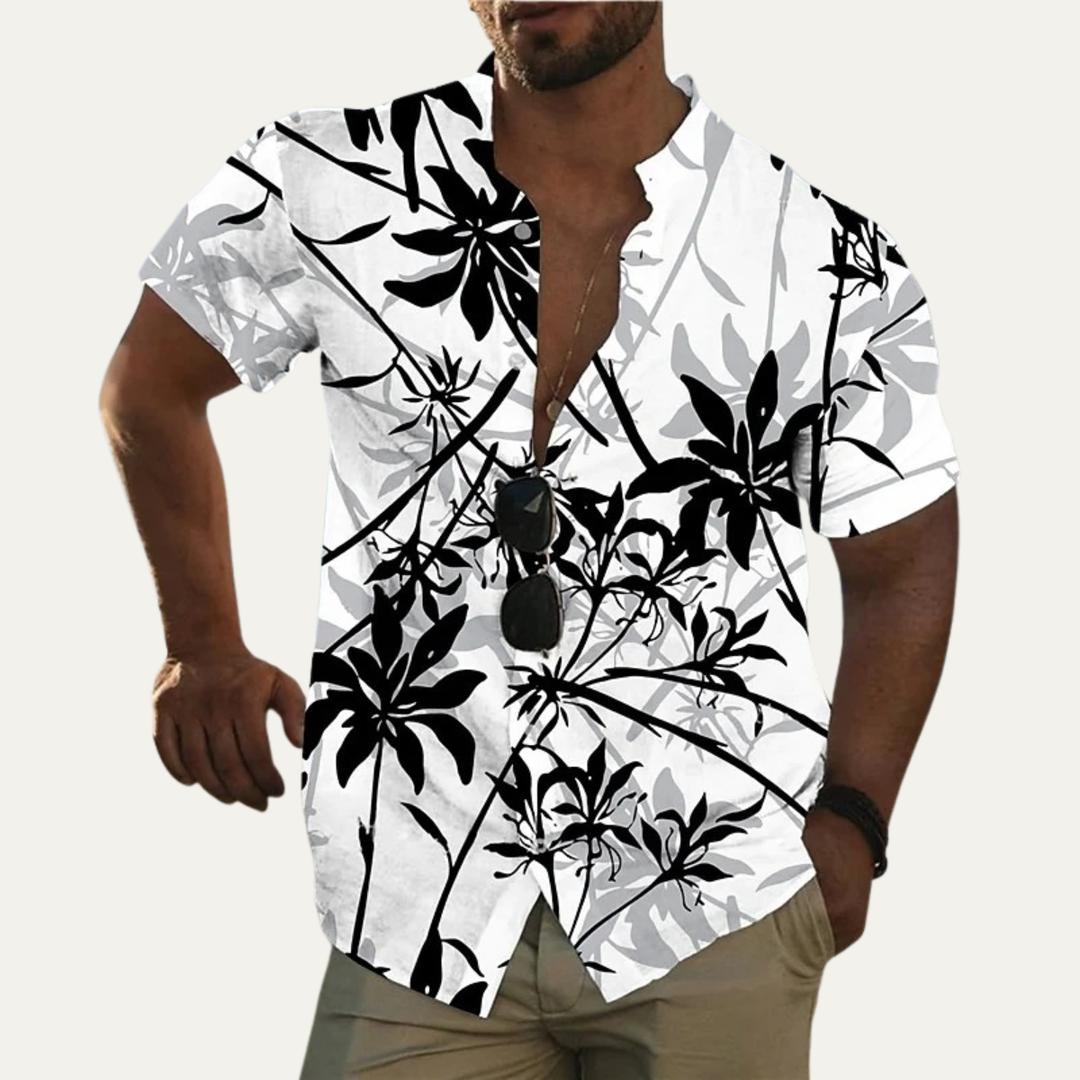 Glencrest Park herre Timeless Tropical Coconut mønster Hawaiian Beach skjorte