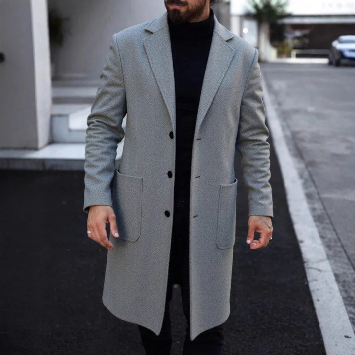 Freja Andersen | Herre klassisk vinter slim fit uld Overcoat