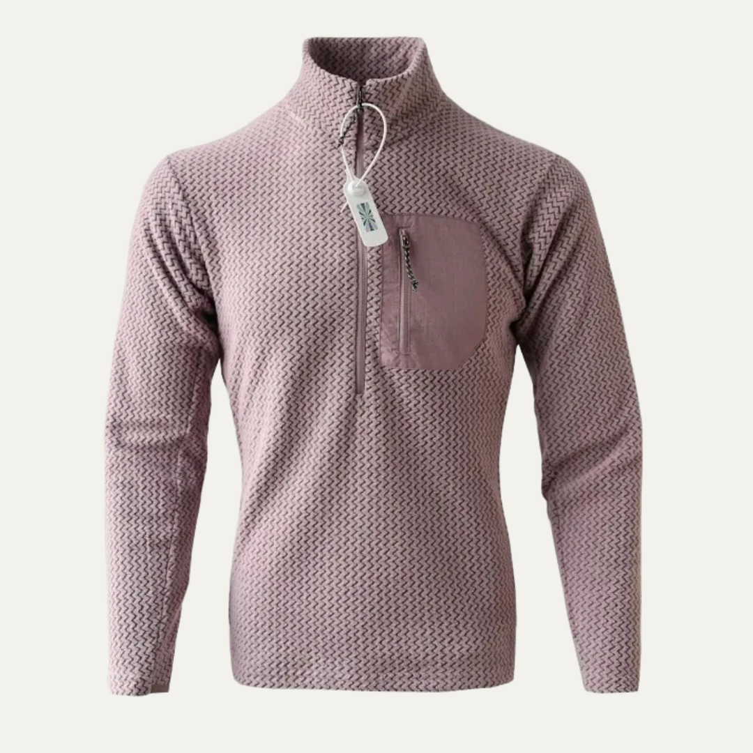 Freja Andersen | Herre halv lynlås kashmir trøje med Chest Pocket