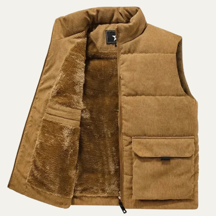 Freja Andersen | Herre fløjl varm Padded puffer Vest