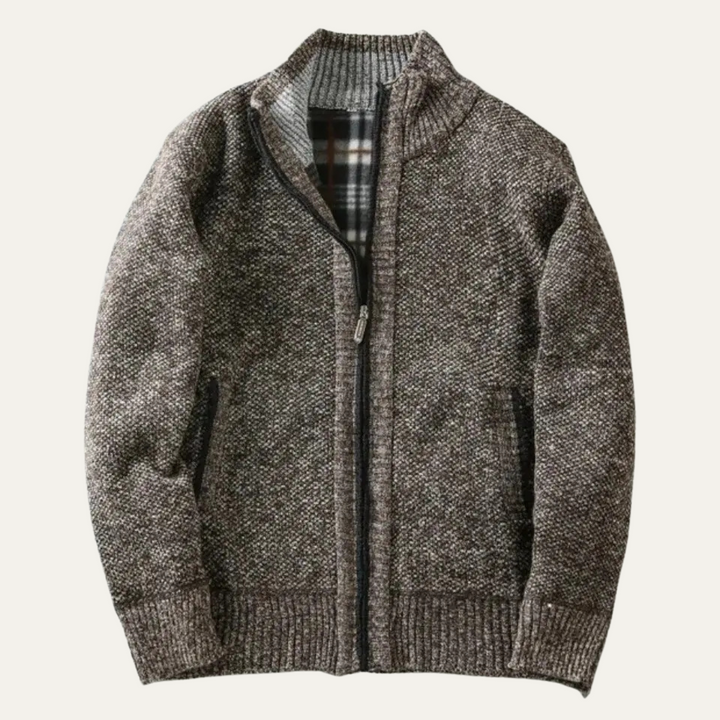 Freja Andersen | Herre Chunky strik Zip Layer jakke