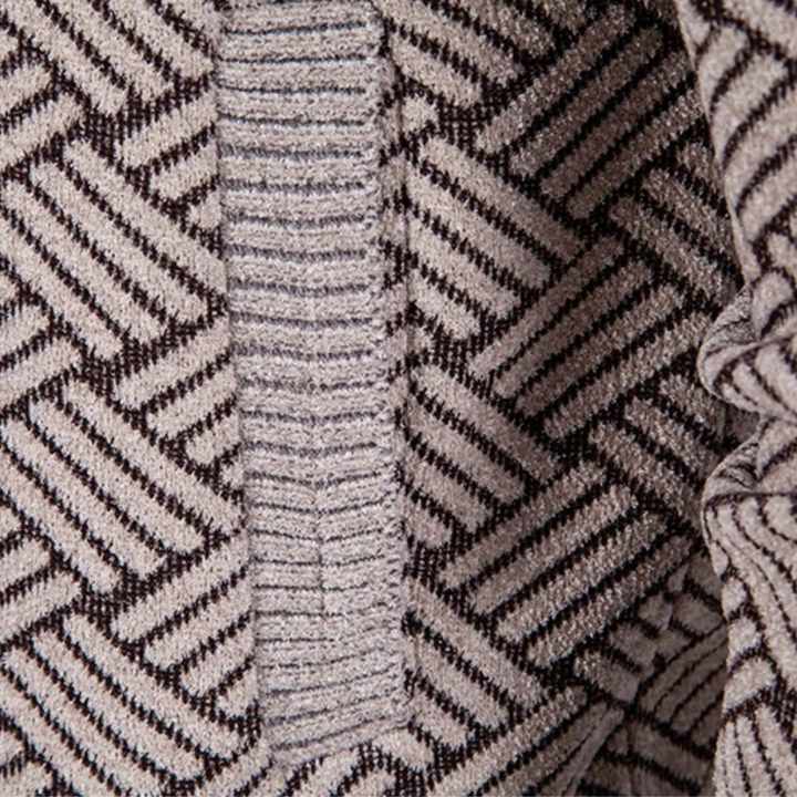 Freja Andersen | Herre varm fleeceforet tyk strikket Full Zip jakke