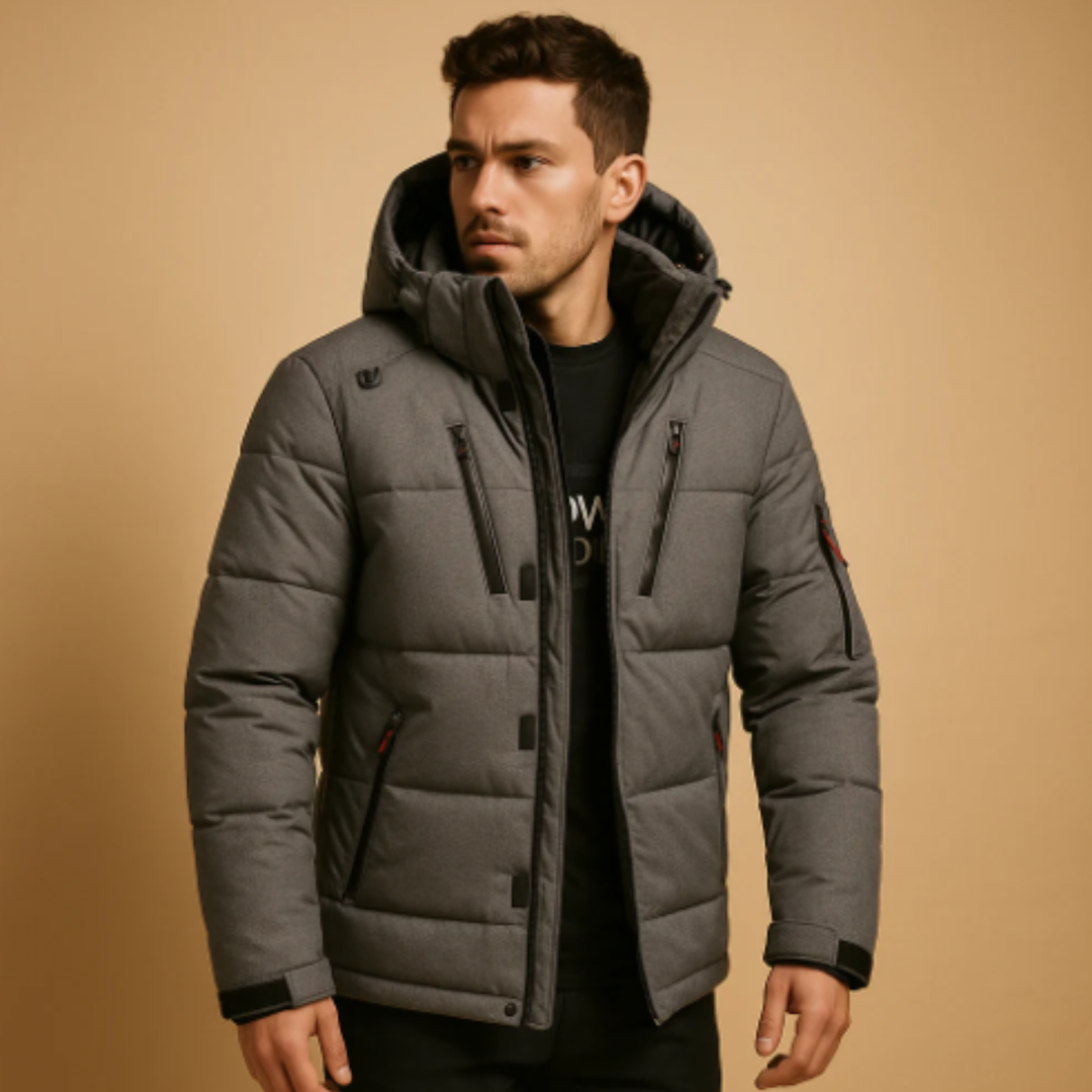 Freja Andersen | Herre varm puffer Parka jakke med Detachable Hood