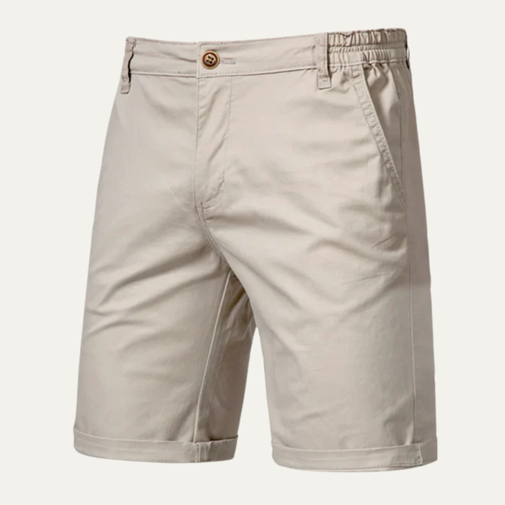 Roseland | Herre Premium bomuld Flat Front sommer shorts