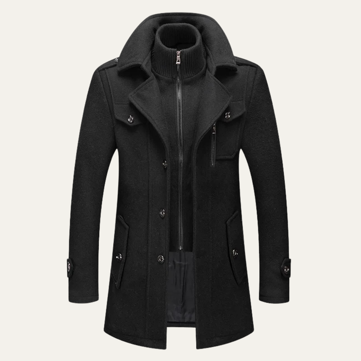 Freja Andersen | Herre Double krave business uld trenchcoat