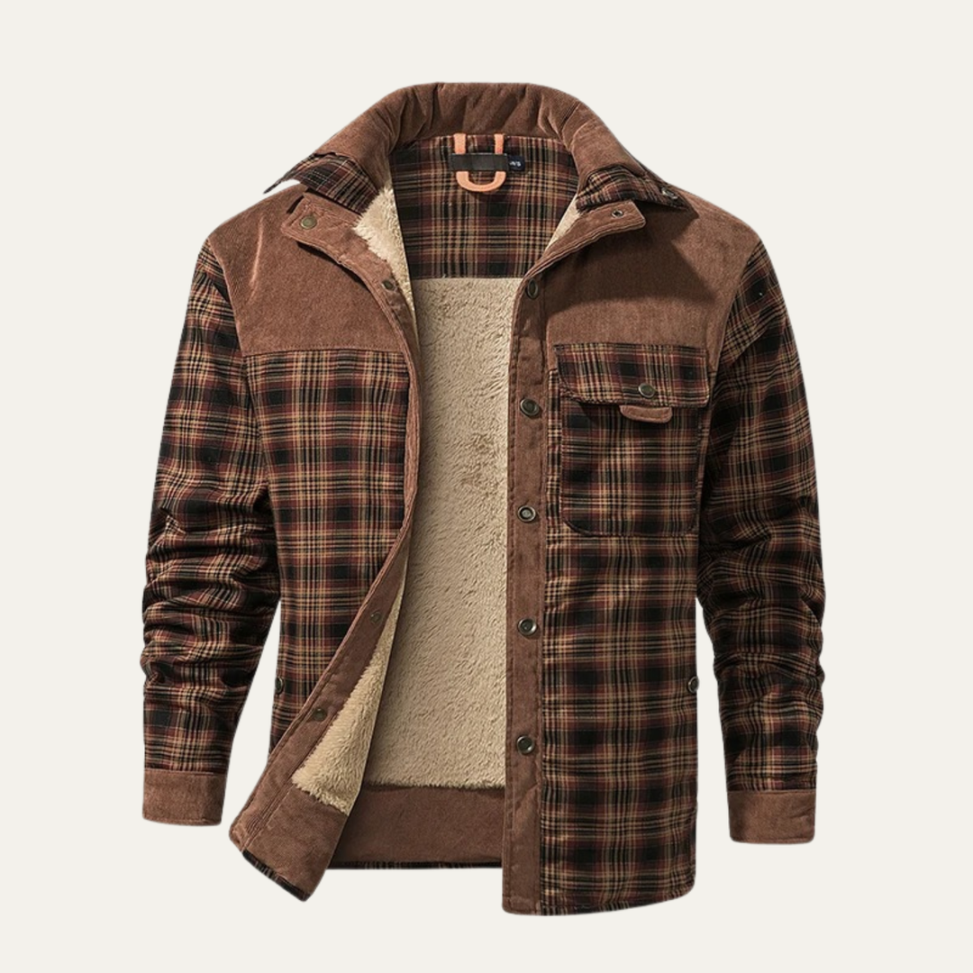 Freja Andersen | Herre Check Plaid fleeceforet Flannel jakke