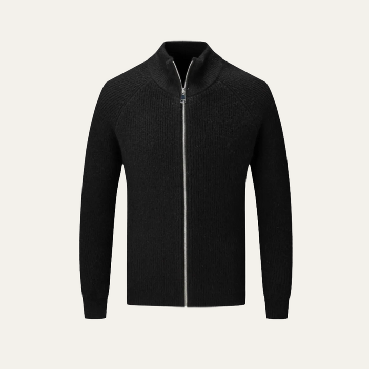 Four Seasons merino uld strikket Zip cardigan trøje til mænd