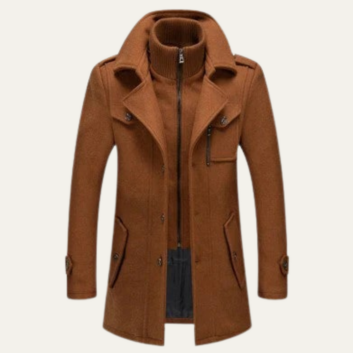 Freja Andersen | Herre uldblanding Double Layer frakke