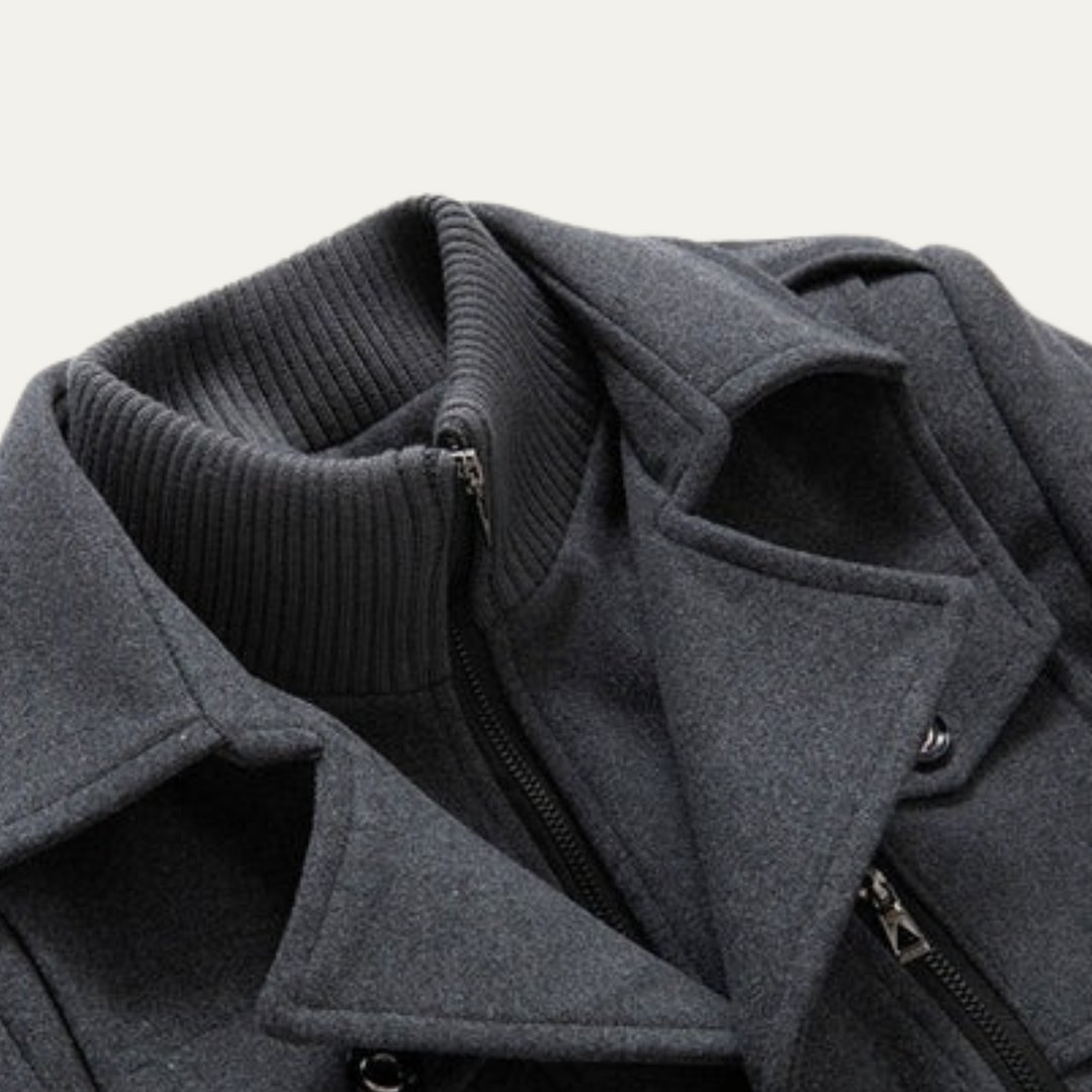Freja Andersen | Herre uldblanding Double Layer frakke