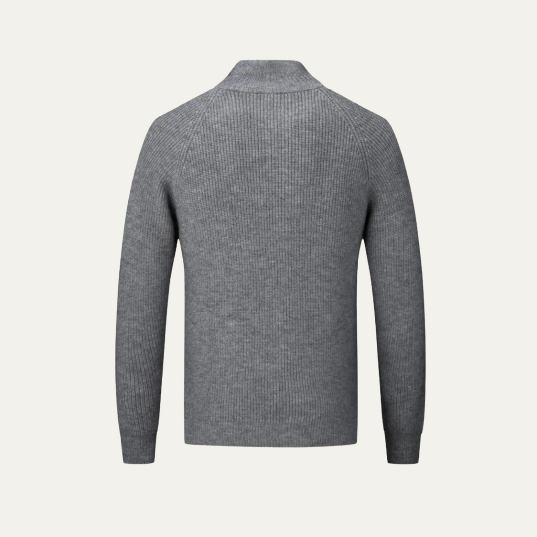 Four Seasons merino uld strikket Zip cardigan trøje til mænd