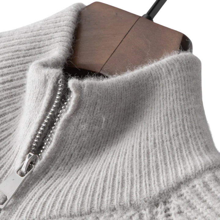 Four Seasons merino uld strikket Zip cardigan trøje til mænd