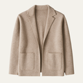 Freja Andersen | Herre blød jakkesæt krave merino uld strik cardigan