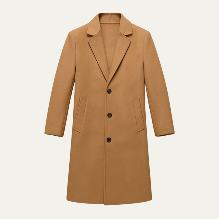 Freja Andersen | Herre Elegant klassisk uld vinter Overcoat