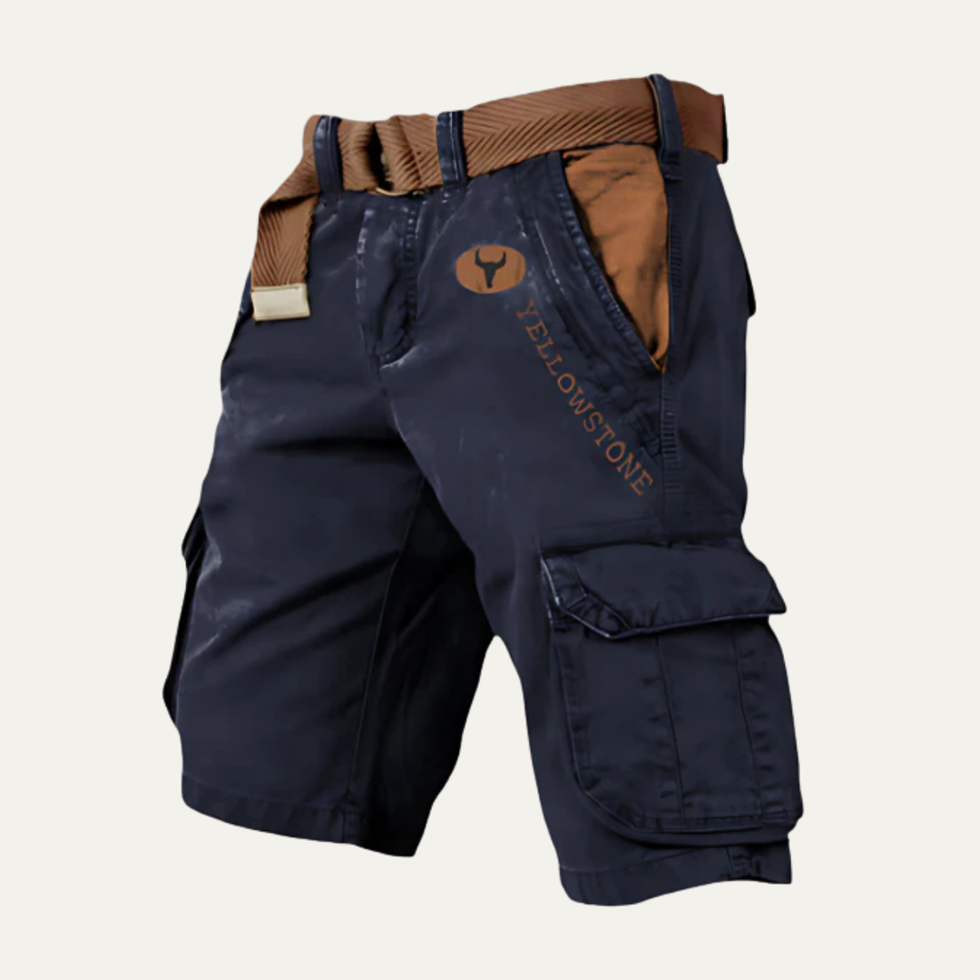 Freja Andersen | Herre Multi Pocket taktisk cargo shorts med bælte