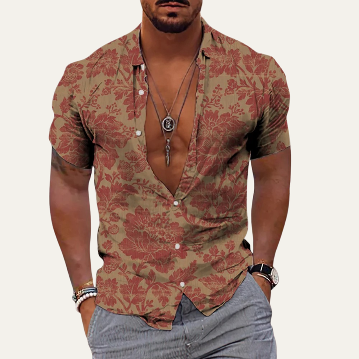 Pinebrook Hill herre Tropical Coconut mønster Hawaiian Beach skjorte